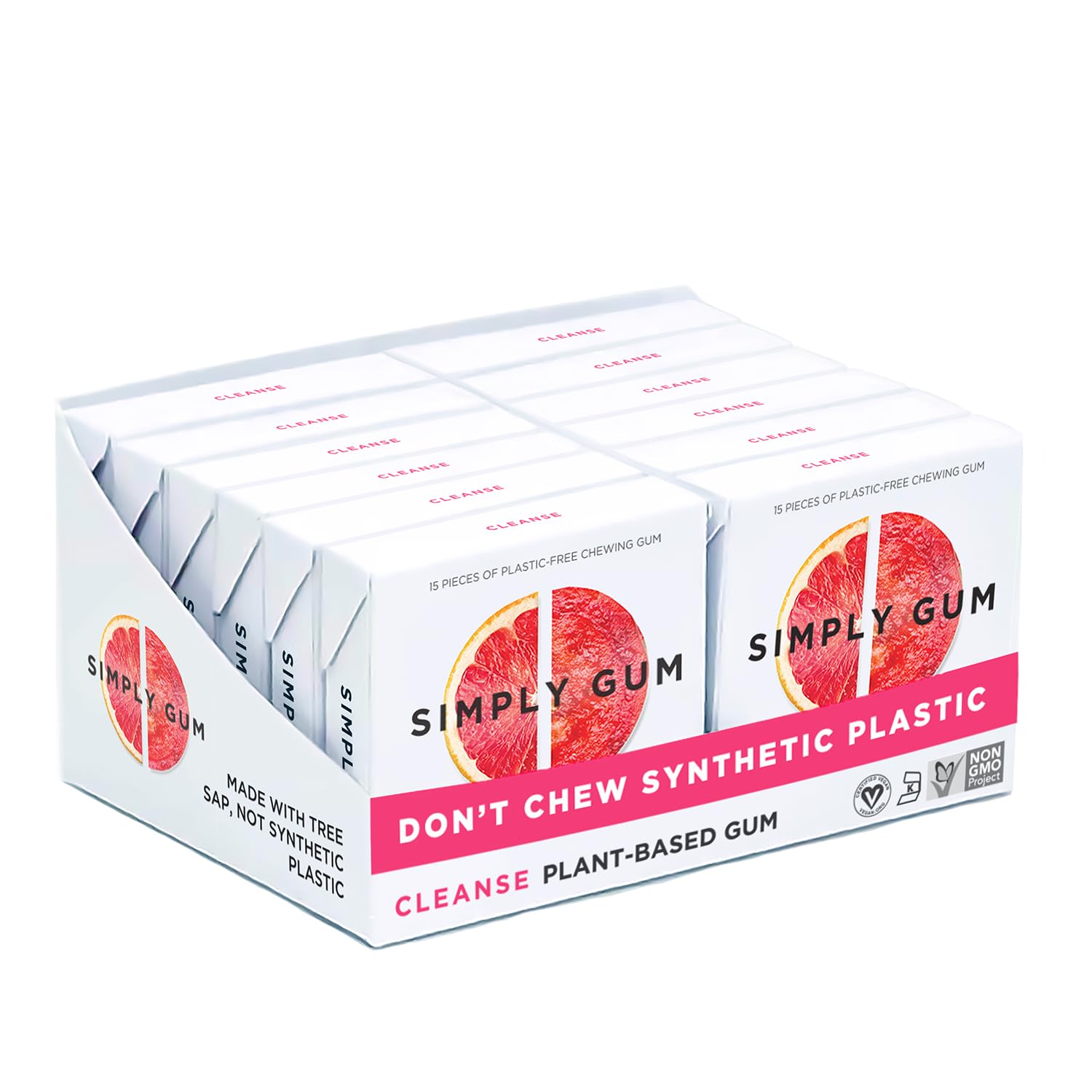 SIMPLY Gum Grapefruit and Prickly Pear – Wholesale Case (12 Pack / 180 Pieces)